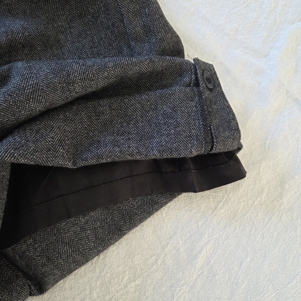 Petite Studio Silas Herringbone Wool Trousers, Charcoal, Medium - Picture 11 of 16